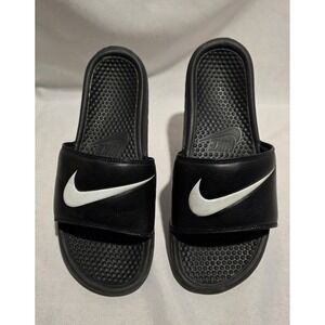 Nike 312618 Men's Black & White Slides. Size 12